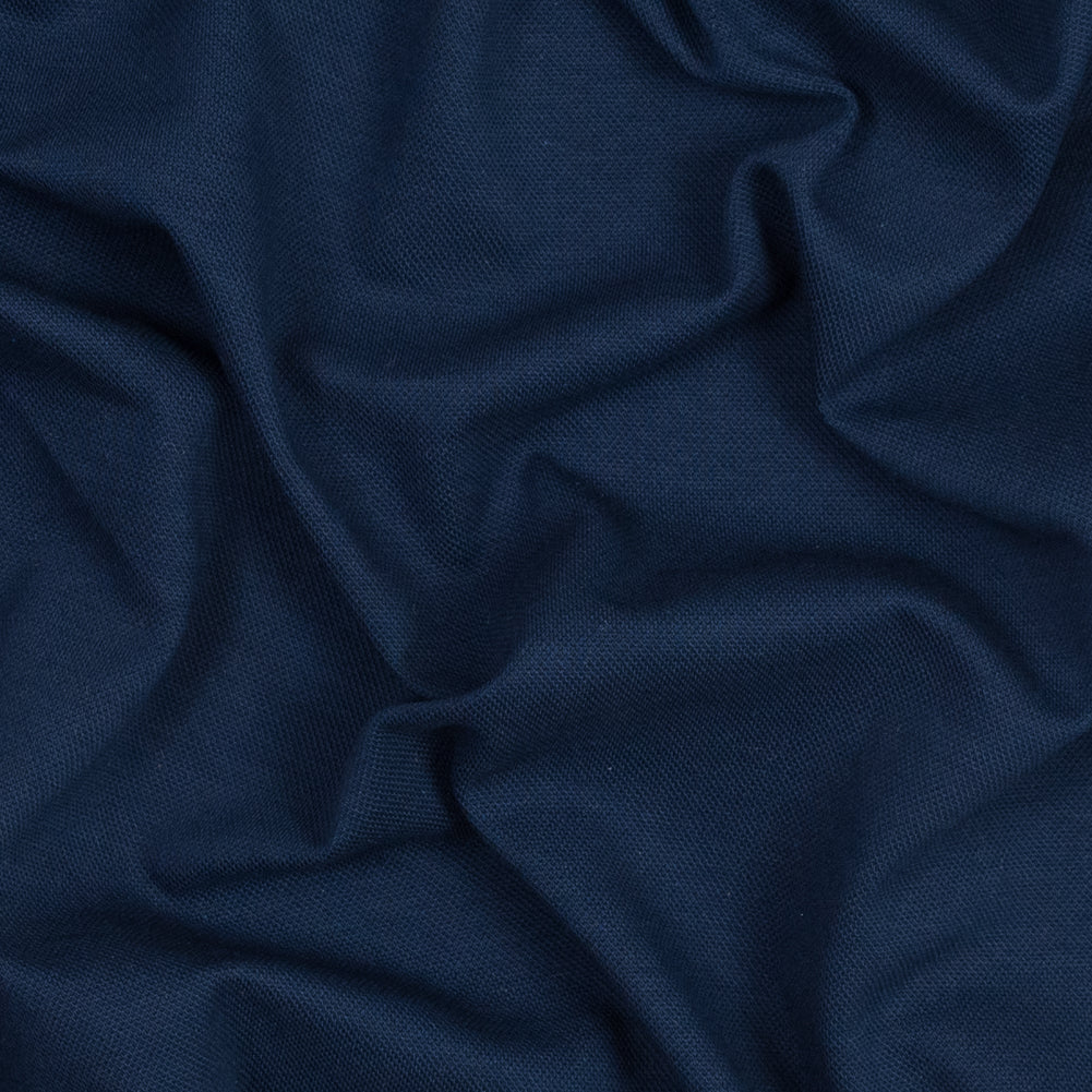 Navy Stretch Knit Pique