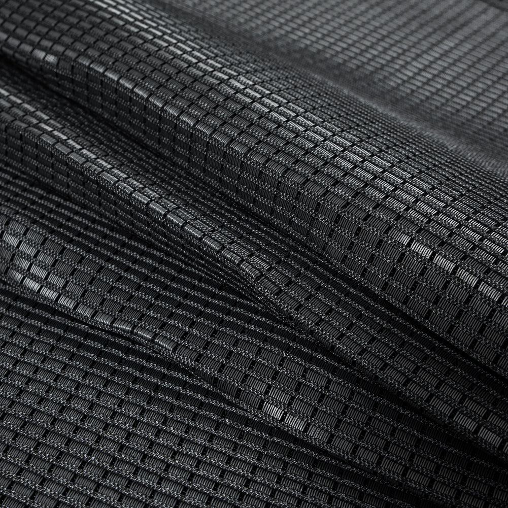 Alexander Wang Silver and Black Ribbed Novelty Double Knit - Detail