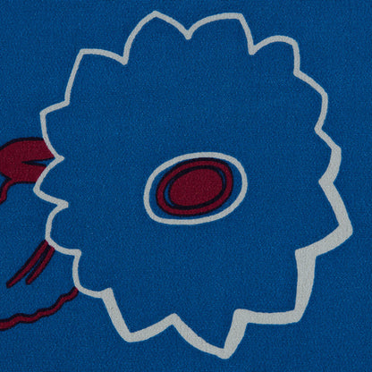 Famous NYC Designer Floral Border Printed Silk Crepe De Chine - Detail