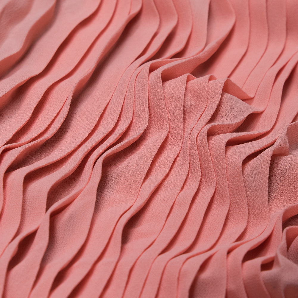 Accordion Pleated Chiffon - Seashell Pink - Etereo Collection
