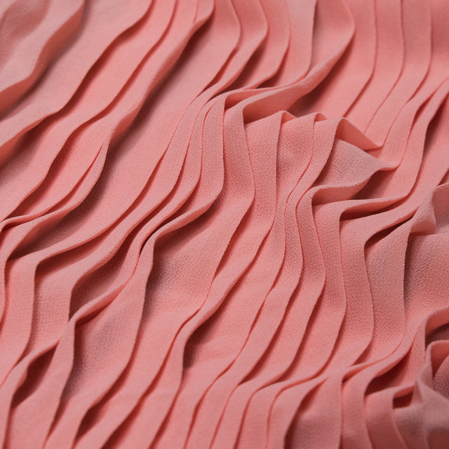 Accordion Pleated Chiffon - Seashell Pink - Etereo Collection