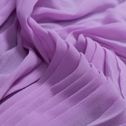 Accordion Pleated Chiffon - Easter Egg Purple - Etereo Collection Full