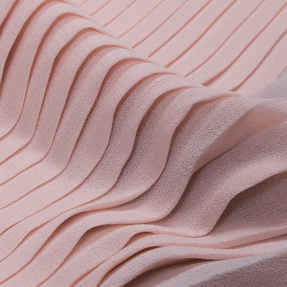 Accordion Pleated Chiffon - Rose Shadow Pink - Etereo Collection Full
