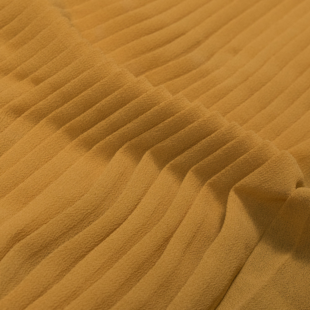 Accordion Pleated Chiffon - Mineral Yellow - Etereo Collection Detail