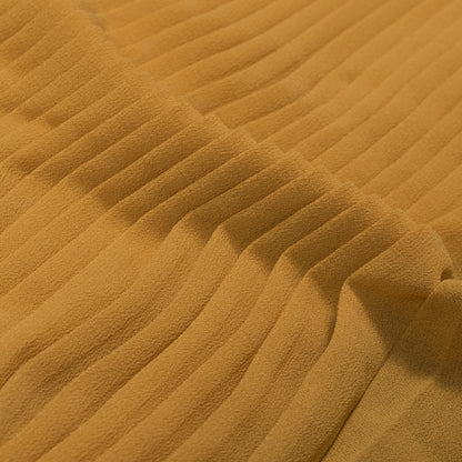 Accordion Pleated Chiffon - Mineral Yellow - Etereo Collection Detail