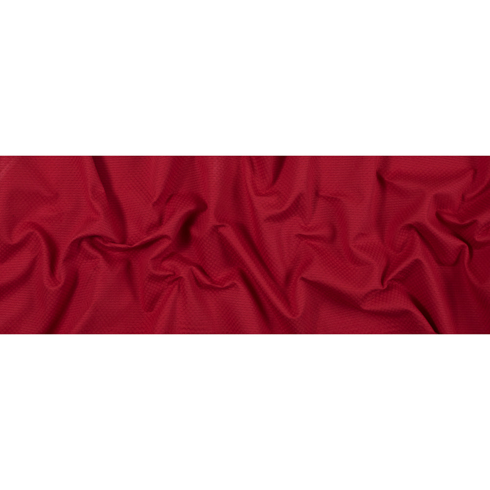 Mars Red Cotton Bullseye Pique - Folded