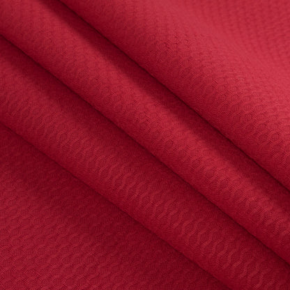 Mars Red Cotton Bullseye Pique - Detail
