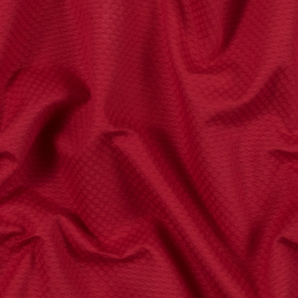 Mars Red Cotton Bullseye Pique