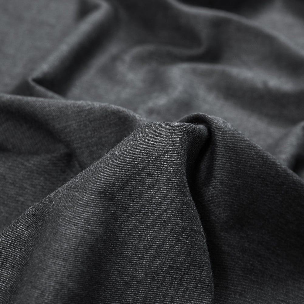 Black Brushed Cotton Twill Full