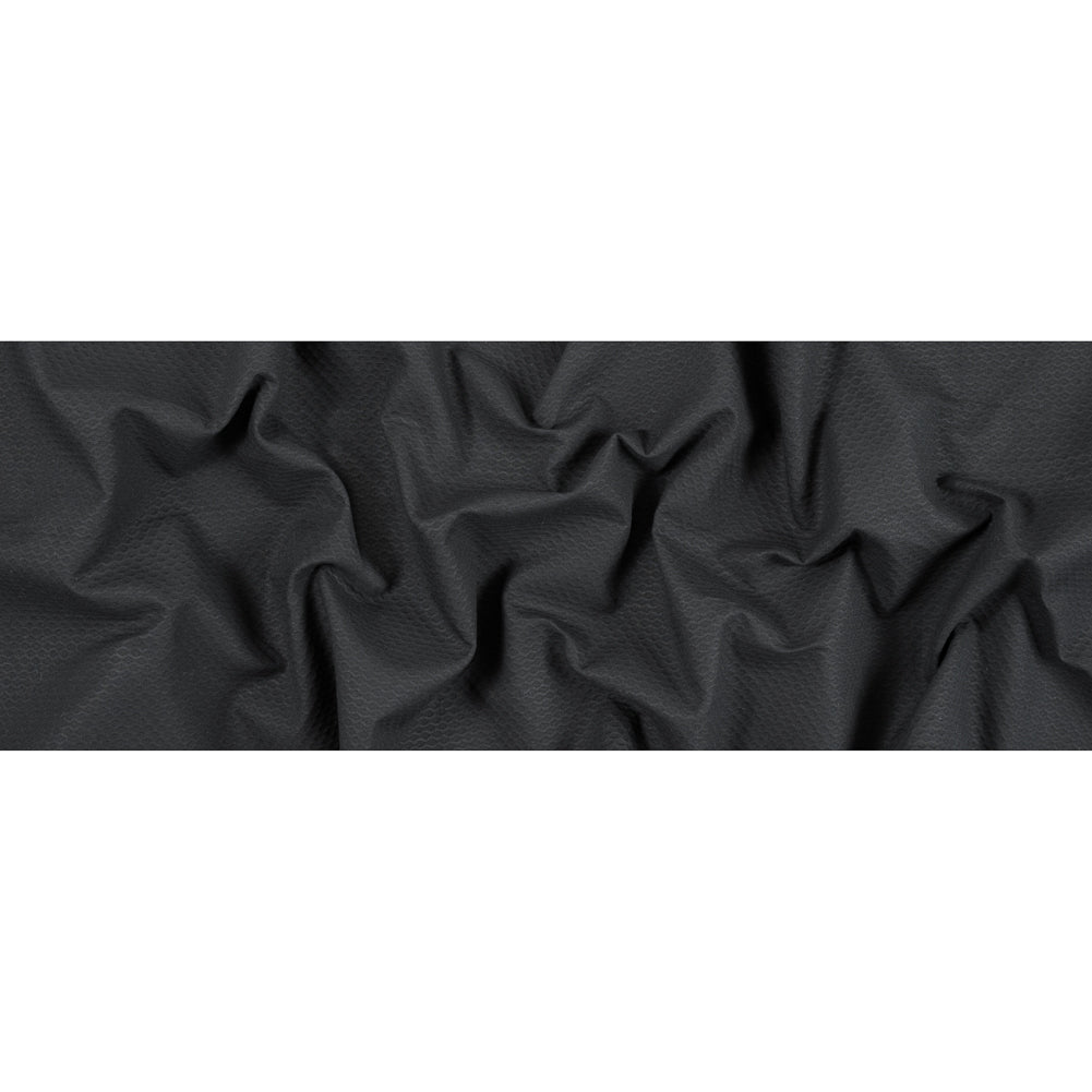 Black Cotton Bullseye Pique Folded