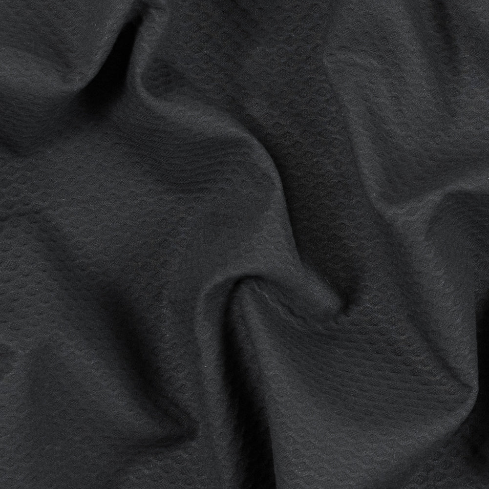 Black Cotton Bullseye Pique