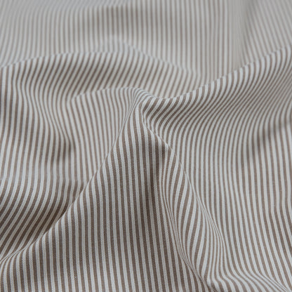 Brownie and White Candy Striped Stretch Cotton Woven - Detail