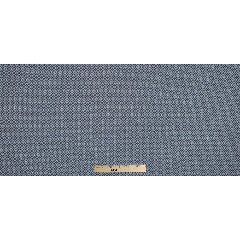 Paloma Geometric Stretch Cotton Woven with True Blue Accents - Full