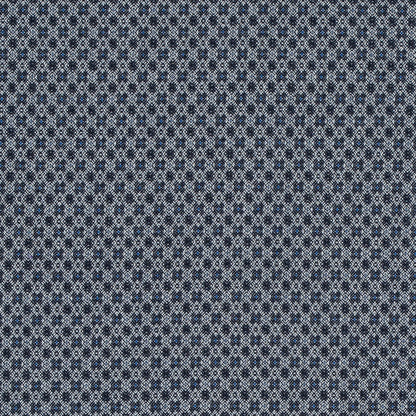 Paloma Geometric Stretch Cotton Woven with True Blue Accents
