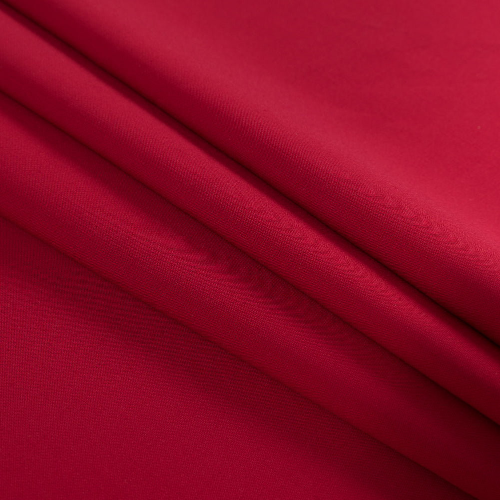 Chinese Red Stretch Blended Double Cloth - Folded