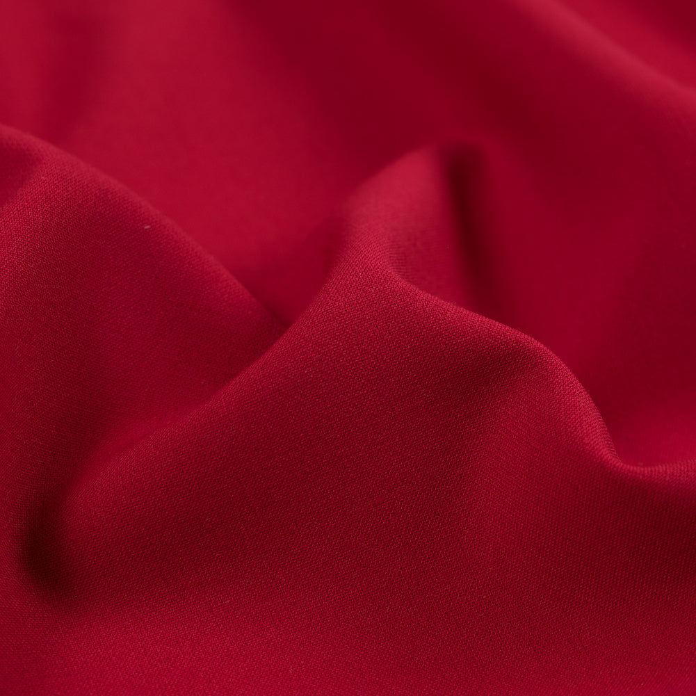 Chinese Red Stretch Blended Double Cloth - Detail