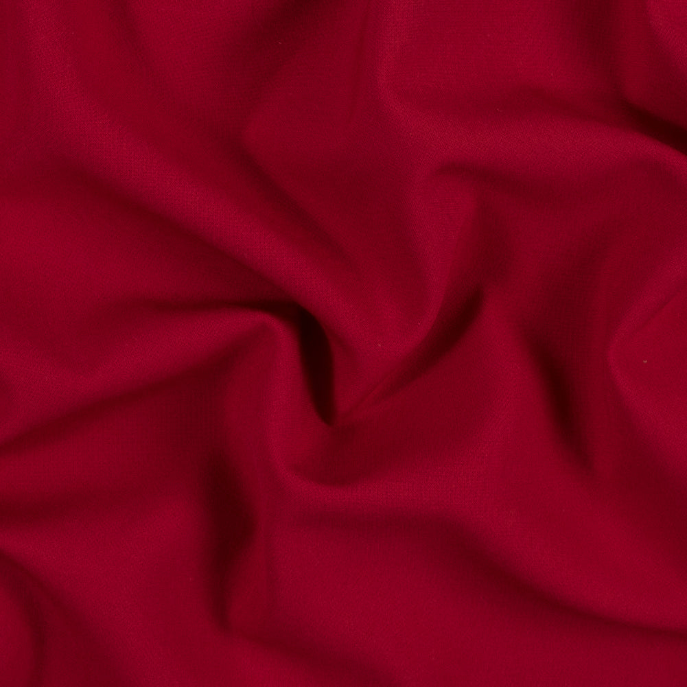 Chinese Red Stretch Blended Double Cloth