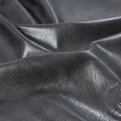 Small Gunmetal Goat Leather with Black Backing - Detail