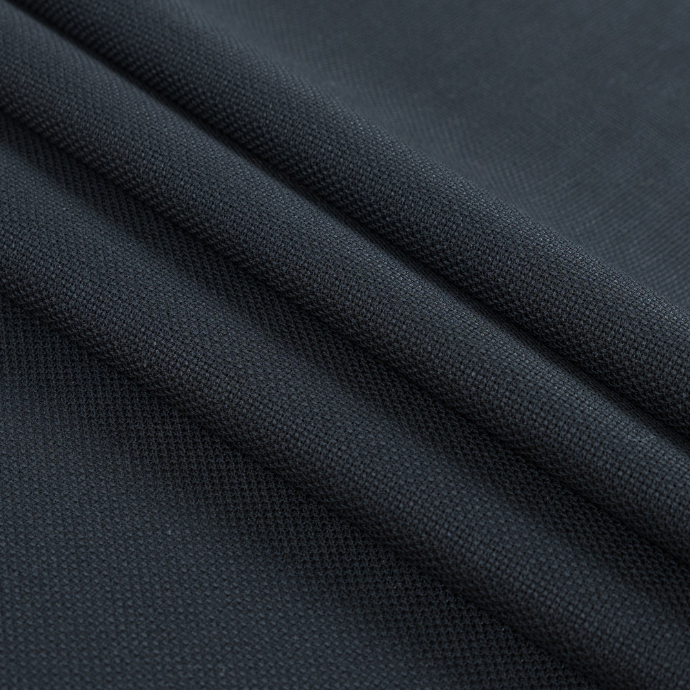 Armani Black Lightweight Worsted Wool Woven - Folded