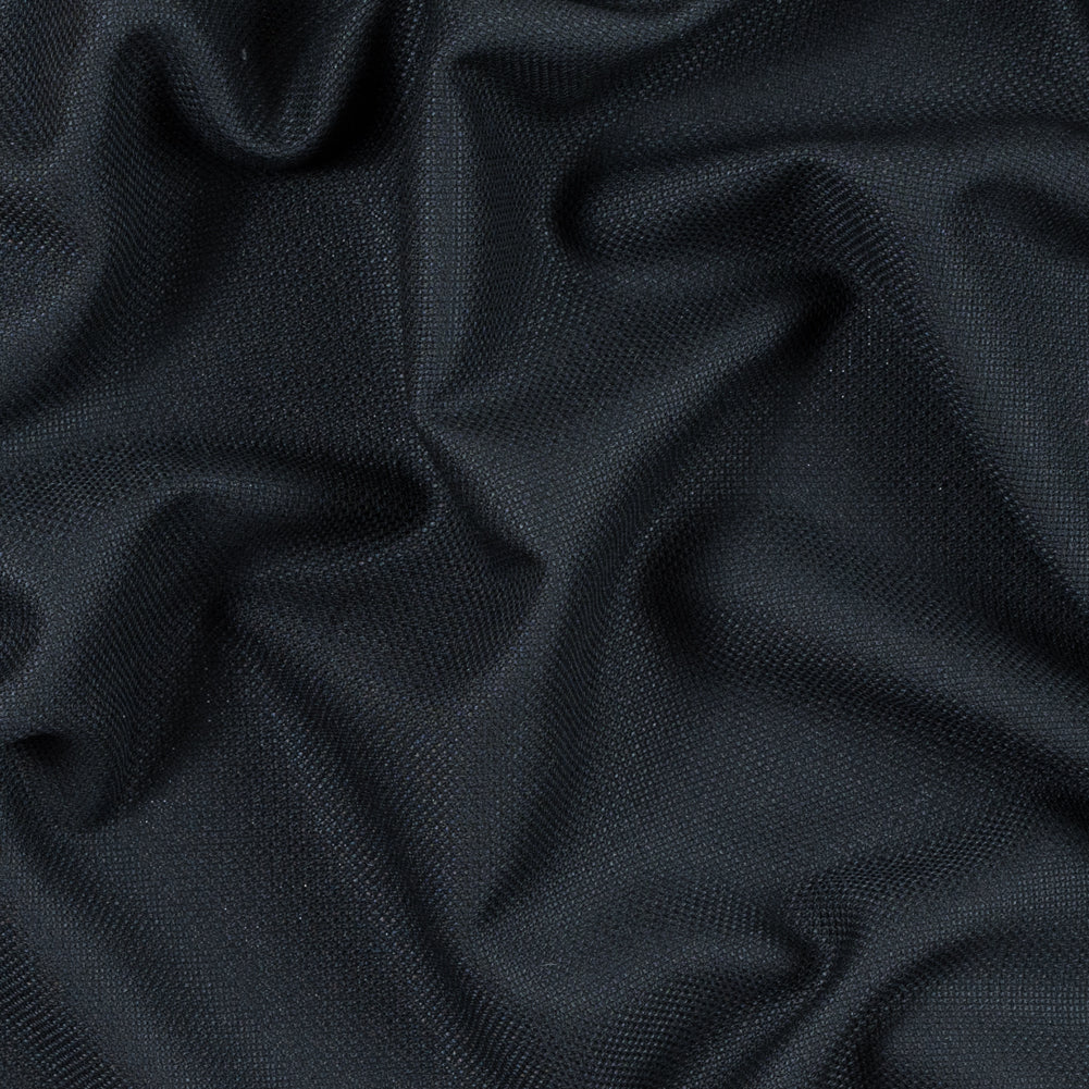 Armani Black Lightweight Worsted Wool Woven