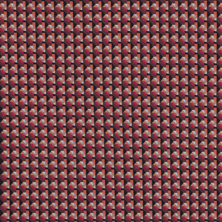 template--26688905969737__main-Scarlet and Mustang Geometric Double Faced Stretch Polyester Crepe