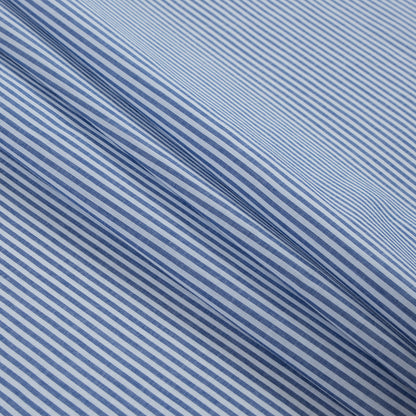 Rag &amp; Bone Blue and White Candy Striped Cotton Lawn - Folded