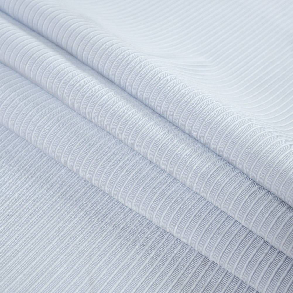 Glacier Gray Polyester Ottoman Folded