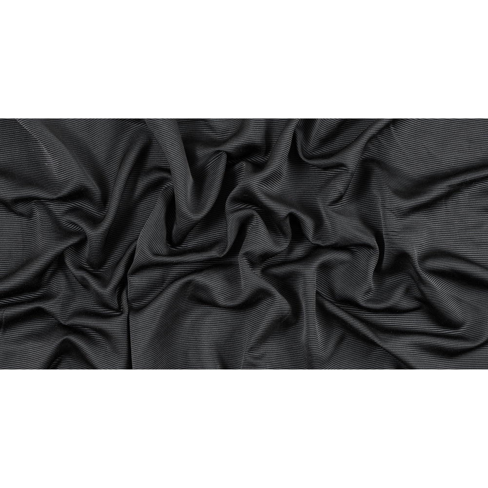 Black Luminous Polyester Ottoman Full