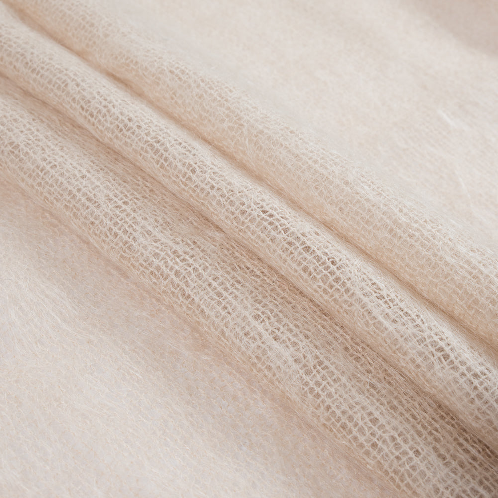 Bleached Sand Loosely Woven Mohair Folded