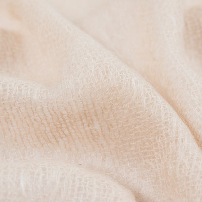 Bleached Sand Loosely Woven Mohair Detail