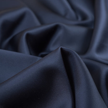 Rag & Bone Beige Crepe Backed Navy Polyester Satin Full