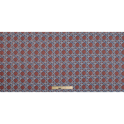 Firecracker Orange Geometric Printed Stretch Cotton Sateen - Full