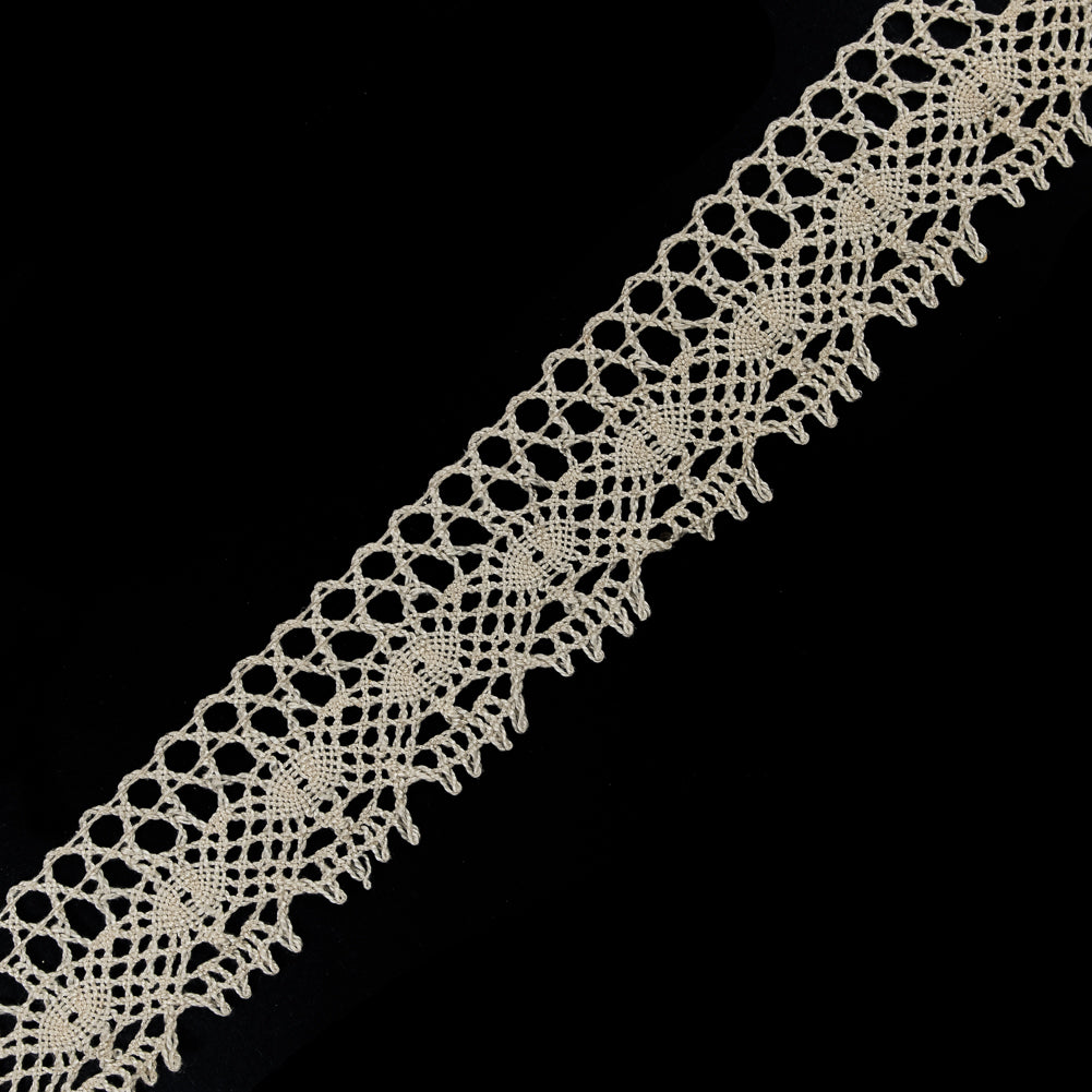 Natural Crochet Lace Trim - 2"