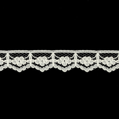 Cream Fine Floral Lace Trim - 0.5" Detail