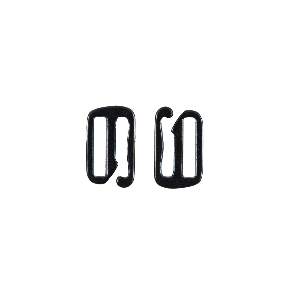 Black Metal Bra Hook Set - 0.75"
