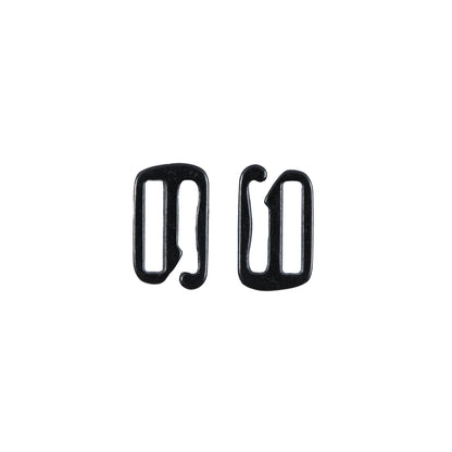 Black Metal Bra Hook Set - 0.75"