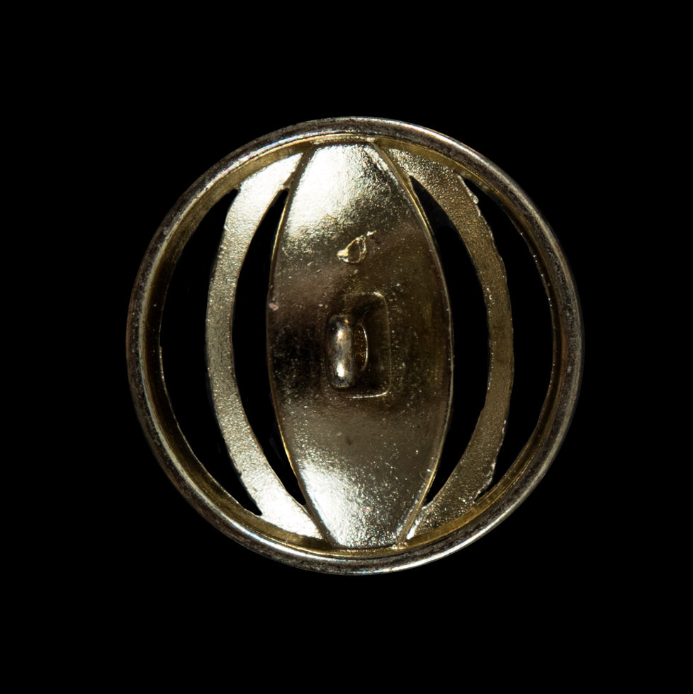 Decorative Gold Metal Button - 40L/25.5mm Detail