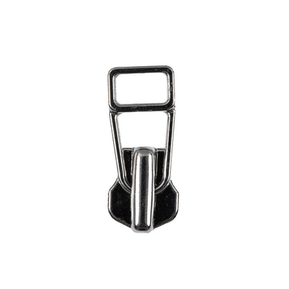 YKK Silver Open Trapezoid Metal Zipper Pull - #8