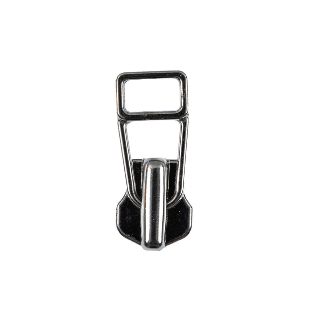 YKK Silver Open Trapezoid Metal Zipper Pull - #8