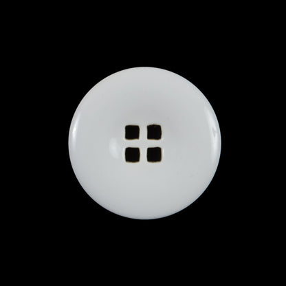 White Plastic Button - 36L/23mm Detail