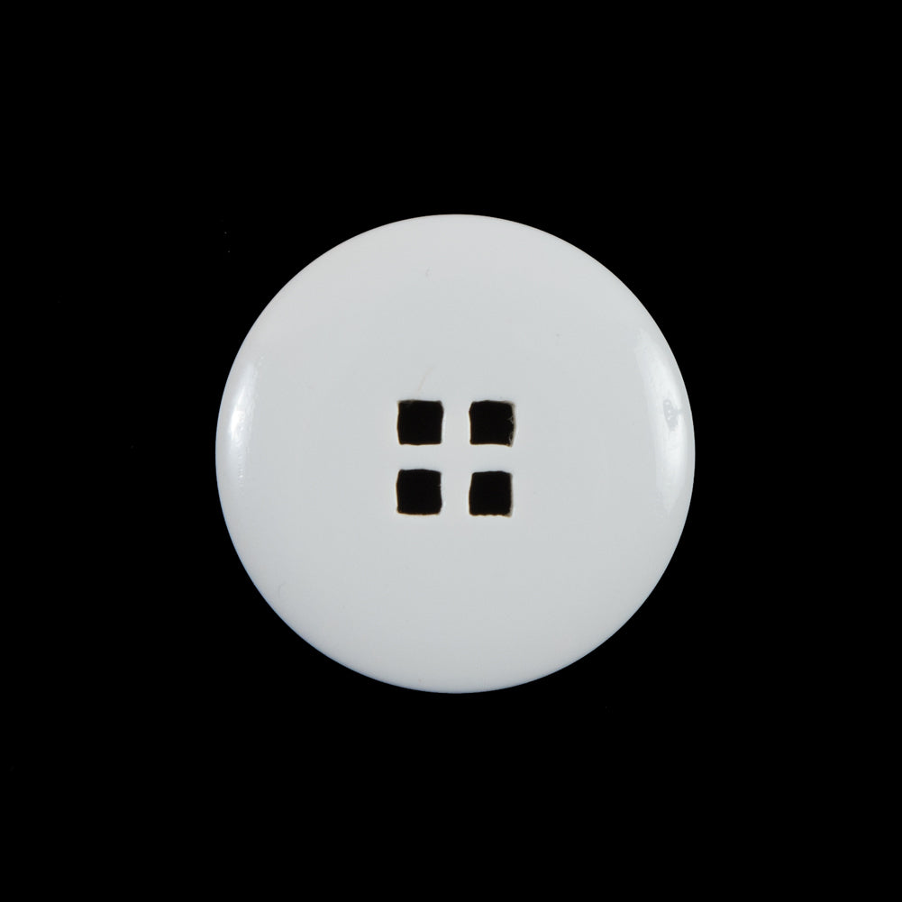 White Plastic Button - 36L/23mm