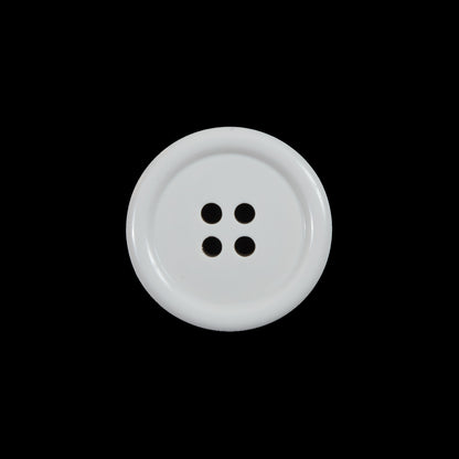 White 4-Holed Plastic Button - 32L/20mm