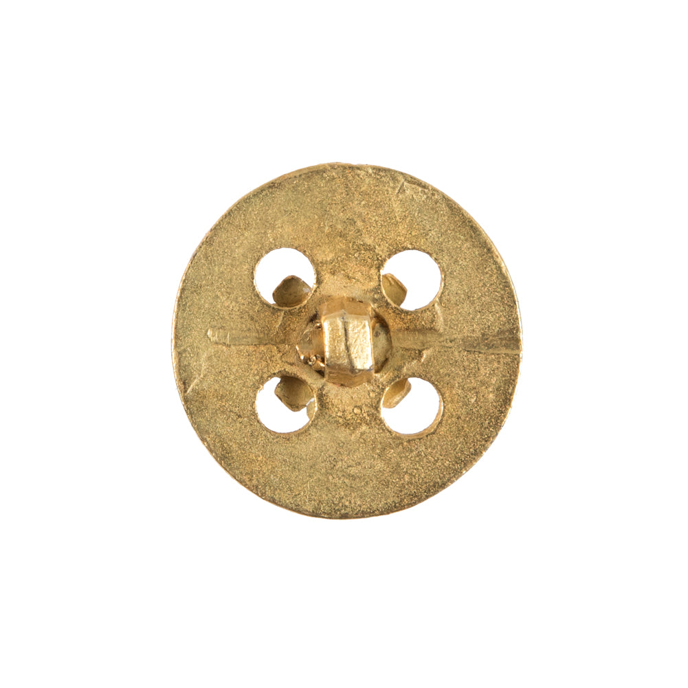 Gold Metal Criss Cross Button - 36L/23mm Detail