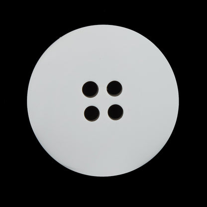 Off White Plastic Button - 44L/28mm