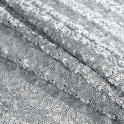 Black Mesh with All-Over Circle Sequins by Jay Godfrey - Silver - Deadstock Folded