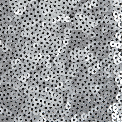 Black Mesh with All-Over Circle Sequins by Jay Godfrey - Silver - Deadstock Detail