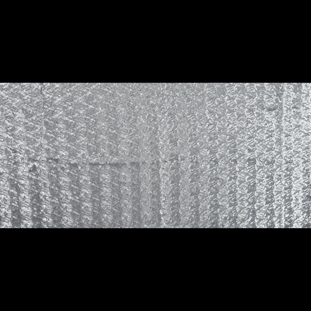 Black Mesh with All-Over Circle Sequins by Jay Godfrey - Silver - Deadstock Full