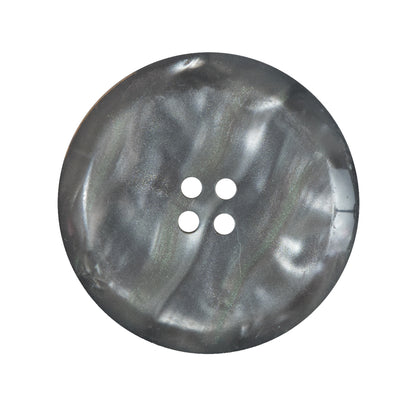 Gray Iridescent Plastic Button - 45L/28mm - Detail