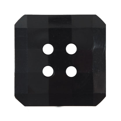 Black Square Bevel Cut Button - 48L/30.5mm