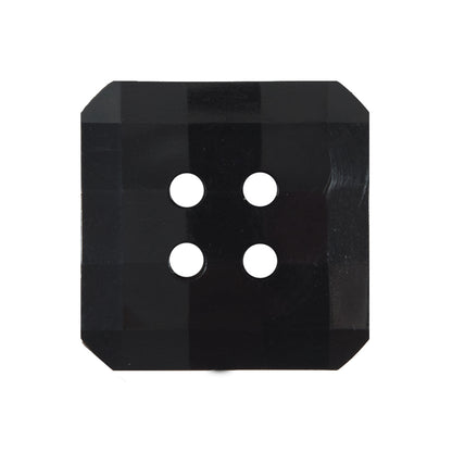 Black Square Bevel Cut Button - 40L/25.5mm